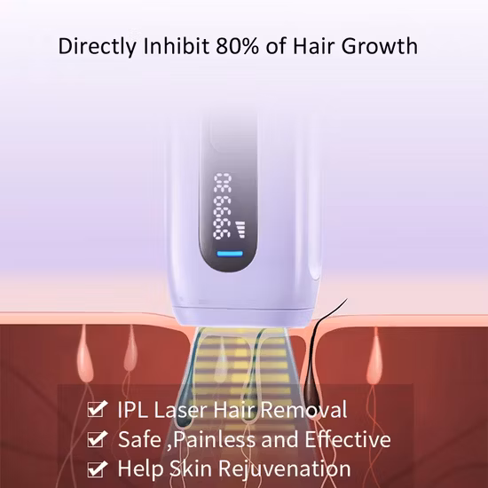 Epilatore per depilazione laser IPL permanente con sistema di depilazione Dpl Fast Flash